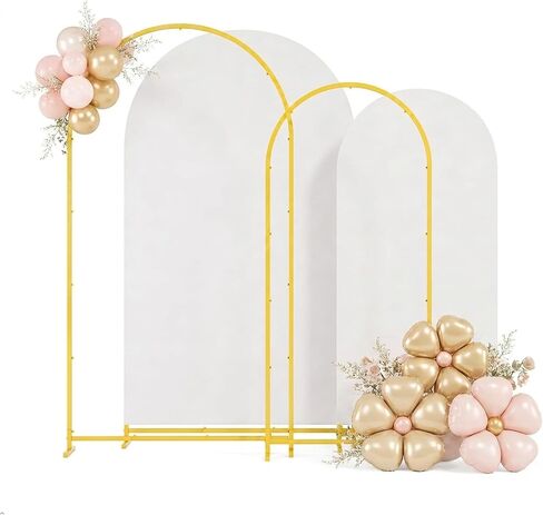 2 Pack 7.2FT+6FT Metal Arch Backdrop Stand with Cover for Wedding Decor in Kuwait