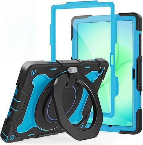 حافظة ROISKIN لهاتف Samsung Galaxy Tab A11 Plus/ A9 plus مقاس 11 بوصة (A11+/A9+) إصدار 2025/2024 مع واقي شاشة عالي الدقة وحزام كتف، مسند ومقبض 360 درجة، حافظة عسكرية شديدة التحمل - مناسبة للأطفال in Kuwait