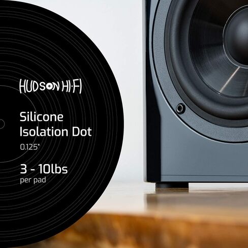 Hudson Hi-Fi 1" Platinum Silicone Isolation Dot, Non-Skid Isolation Feet - No Adhesive - 20 Duro - 16 Pack in Kuwait