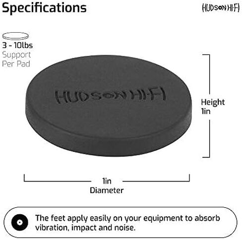 Hudson Hi-Fi 1" Platinum Silicone Isolation Dot, Non-Skid Isolation Feet - No Adhesive - 20 Duro - 16 Pack in Kuwait