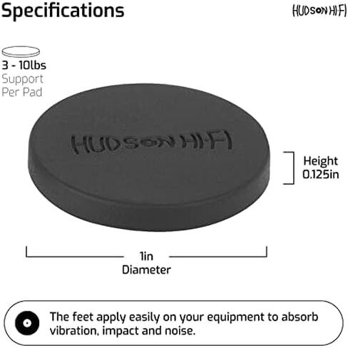 Hudson Hi-Fi 1" Platinum Silicone Isolation Dot, Non-Skid Isolation Feet - No Adhesive - 20 Duro - 16 Pack in Kuwait