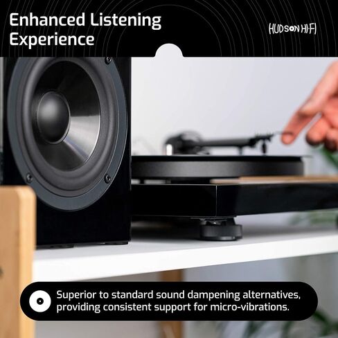 Hudson Hi-Fi 1" Platinum Silicone Isolation Dot, Non-Skid Isolation Feet - No Adhesive - 20 Duro - 16 Pack in Kuwait