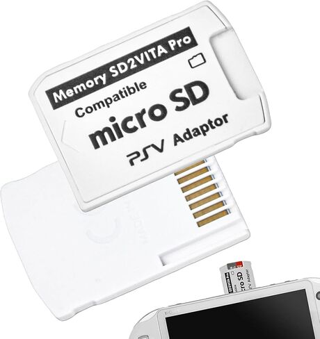 eTECH PSVSD Micro SD Adapter, Ultimate Version SD2Vita 5.0 Memory Card Adapter, Compatible with with PS Vita PSV 1000/2000 PSTV FW 3.60 HENkaku Enso System in Kuwait