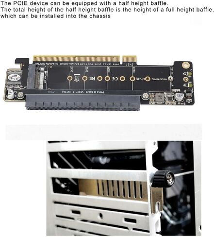 PCIe X16 to Dual M.2 NVMe Expansion Card – 6-Port SSD Adapter for PCIe 4.0/3.0 Motherboards, Split to x8 x4 x4 for Storage Upgrade in Kuwait
