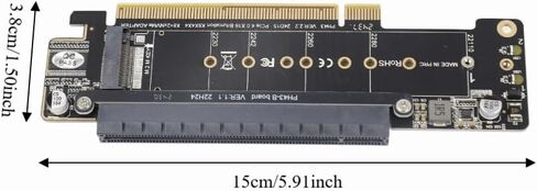 PCIe X16 to Dual M.2 NVMe Expansion Card – 6-Port SSD Adapter for PCIe 4.0/3.0 Motherboards, Split to x8 x4 x4 for Storage Upgrade in Kuwait