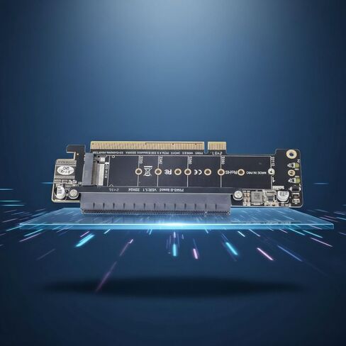 PCIe X16 to Dual M.2 NVMe Expansion Card – 6-Port SSD Adapter for PCIe 4.0/3.0 Motherboards, Split to x8 x4 x4 for Storage Upgrade in Kuwait