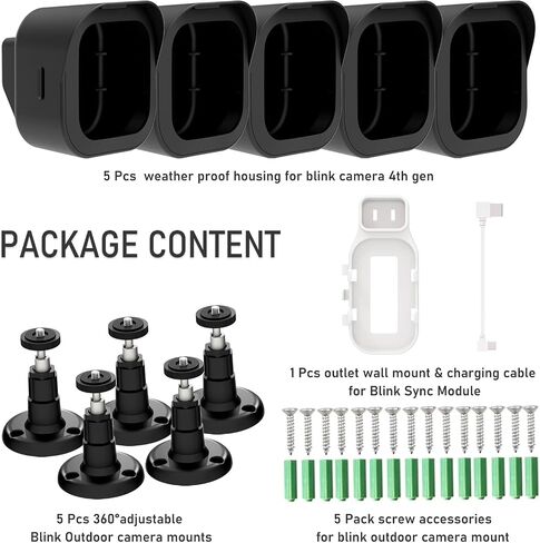 5 Pack Blink Camera Mount for Blink Outdoor Camera 2K+ and 4th Gen in Kuwait