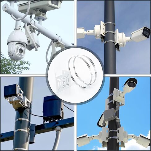 Acrux7 4 Pack Universal Vertical Pole Mount for Security Camera White in Kuwait