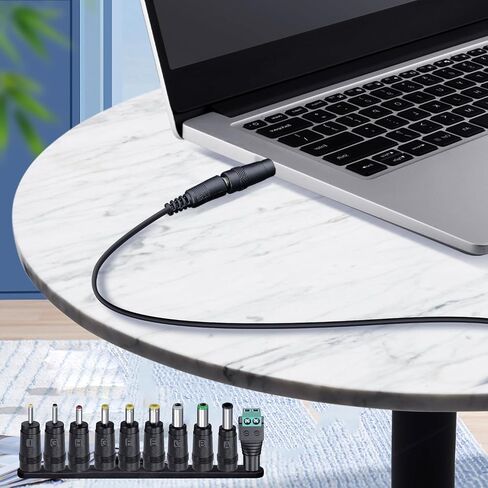 10PCS DC Power Adapter Connector kit with 5.5 x 2.1mm Female Base, 2.5x0.7mm/3.0x1.1mm/3.5x1.35mm/4.0x1.7mm/4.8x1.7mm/5.5x1.7mm/5.5x2.5mm/6.3x3.0mm/6.0x4.4mm/LED Terminal Connector in Kuwait