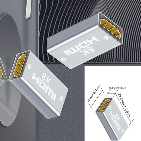 8K HDMI Female Adapter HDMI Extension Cable in Kuwait