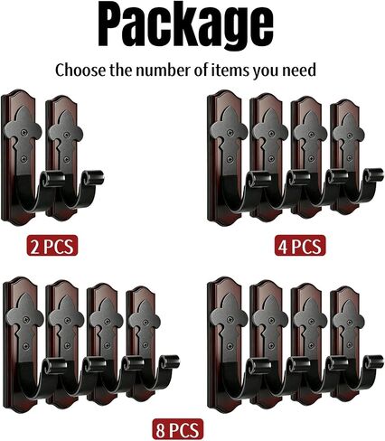 Gun Rack Wall Mount, Wooden Base Metal Hooks for Rifles and Shotguns in Kuwait