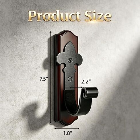 Gun Rack Wall Mount, Wooden Base Metal Hooks for Rifles and Shotguns in Kuwait