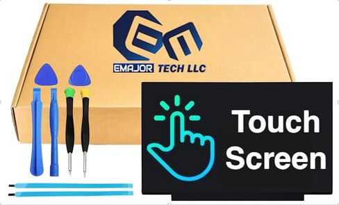 EM EMAJOR TECH New Screen Replacement for B140XTK02.0 14.0 WXGA HD Touch + Digitizer LCD LED Display Panel with Set of Tape and Tools (for HP Chromebook Model Only) in Kuwait