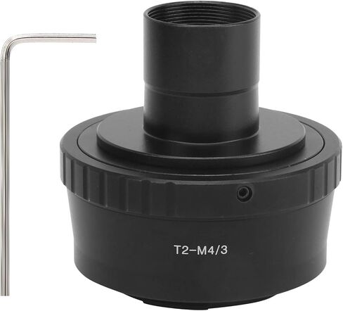 Telescope T Mount Adapter Durable Aluminum Alloy 0.965 Inch T Adapter for M4/3 Camera, Record Astronomical Images, Black in Kuwait
