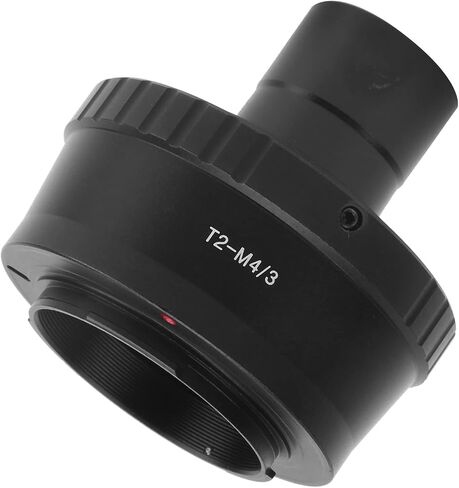 Telescope T Mount Adapter Durable Aluminum Alloy 0.965 Inch T Adapter for M4/3 Camera, Record Astronomical Images, Black in Kuwait