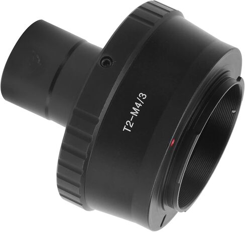 Telescope T Mount Adapter Durable Aluminum Alloy 0.965 Inch T Adapter for M4/3 Camera, Record Astronomical Images, Black in Kuwait