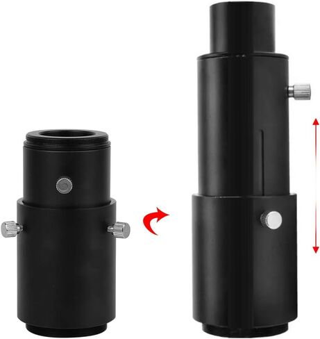 Telescopic Aluminum 1.25 Inch Extension Tube for Astronomical Telescope Lightweight Compact Camera Adapter for Stargazers in Kuwait