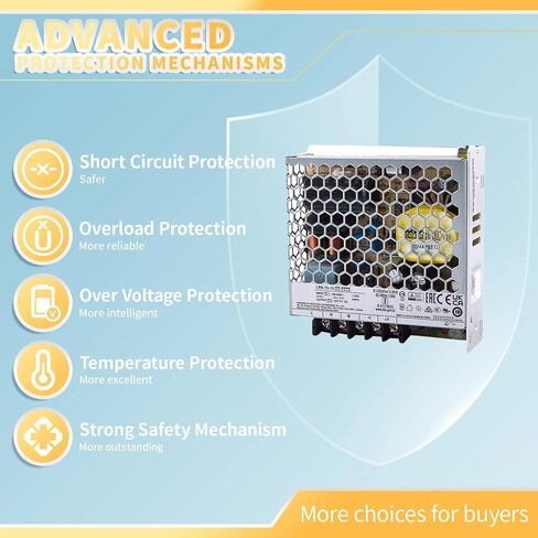 LRS-75-15 15V 5A 75W Power Supply, Compact Design, Wide Input Voltage, for Industrial Control Systems in Kuwait