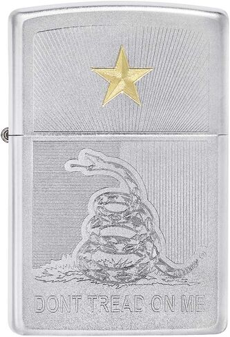 Zippo Don't Tread on Me Satin Chrome Pocket Lighter in Kuwait