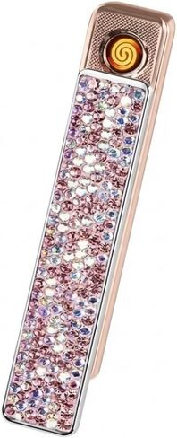 Electric Pink Lighter, USB Flameless Coil Lighter Electronic Rechargeable in Kuwait