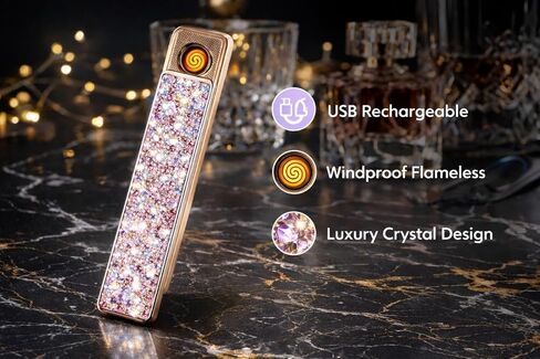 Electric Pink Lighter, USB Flameless Coil Lighter Electronic Rechargeable in Kuwait