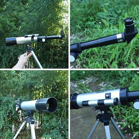 Monocular Astronomical Telescope Tube Refractor Monocular Telescopic Spotting Scope + Portabale Tripod (Black Silver) in Kuwait