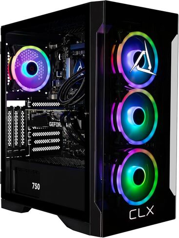 CLX Set Gaming PC - Intel Core i9 14900KF 3.2GHz, GeForce RTX 5060 Ti, 2TB NVMe M.2 SSD, 32GB DDR5 RGB Memory, 360mm AIO, WiFi, Windows 11 Home, Black in Kuwait