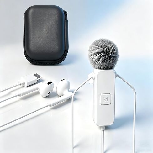 Sound Card Karaoke Headset with Real-Time in-Ear Monitoring & Microphone, 7 Sound Effects Voice Changer, Karaoke Headphones with Lavalier Compatible for iPhone 17 16 15 Pro Max, iPad Pro, Galaxy S25 in Kuwait