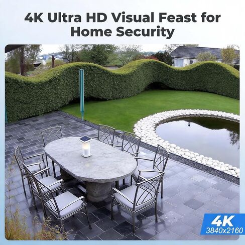 4K 8MP Security PoE IP Camera Wired, 2.8MM Wide-Angle Lens in Kuwait
