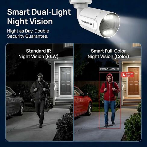 4K 8MP Security PoE IP Camera Wired, 2.8MM Wide-Angle Lens in Kuwait