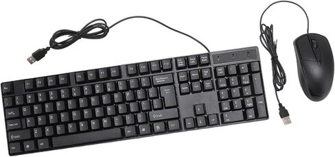 Wired Keyboard Mouse Set, Ergonomic Key Layout in Kuwait