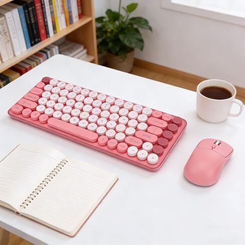 Vikye Wireless Keyboard and Mouse Combo, Dual Mode 85 Key Design in Kuwait