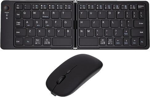 Zopsc Foldable BT Keyboard Mouse Set for Travel (Black) in Kuwait