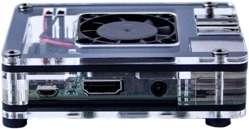 Zebra Classic Interior Fan Case – Raspberry Pi 3 B+ ~ Black Ice ~ C4Labs in Kuwait