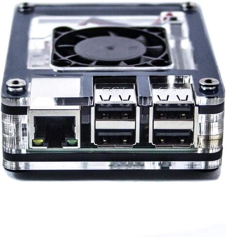 Zebra Classic Interior Fan Case – Raspberry Pi 3 B+ ~ Black Ice ~ C4Labs in Kuwait