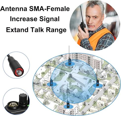 SAMCOM Longer Whip Antennas 15.1 Inches with 6 Packs Walkie Talkies in Kuwait