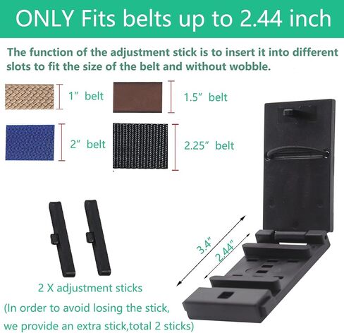 Radio Holder Radio Holster for Duty Belt,Tactical Radio Holder Belt Clip Belt Up to 2.44", Walkie Talkie Belt Clip for Motorola, BaoFeng, Midland Radios(Upgrade Version) in Kuwait