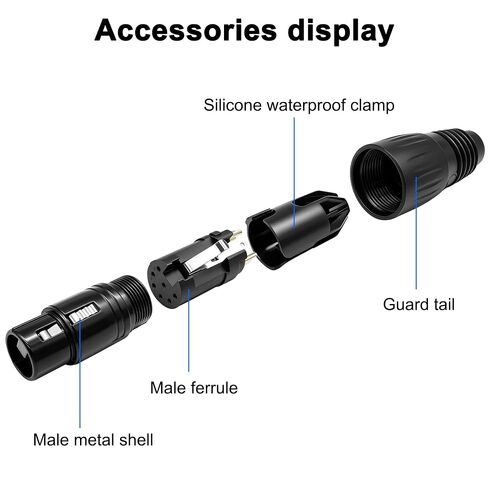 MEIRIYFA XLR 7-Pin Female Plug Audio Mic Cable Socket Connector in Kuwait