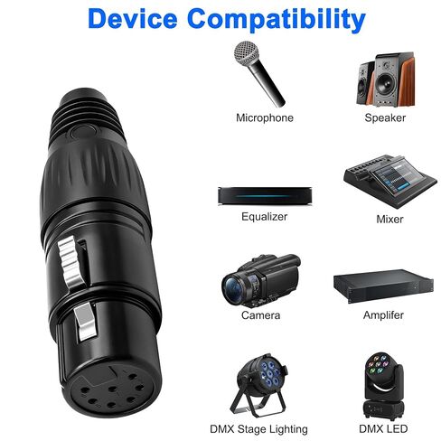 MEIRIYFA XLR 7-Pin Female Plug Audio Mic Cable Socket Connector in Kuwait