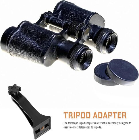 Uonlytech Portable Black Plastic Telescope Tripod Mount Adapter for Binoculars with Stable Support, Compatible with Astronomical Microscopes and Monoculars for Outdoor Bird Watching in Kuwait