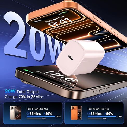 [Apple MFi Certified] iPhone 17 16 15 Pro Max Charger Fast Charging 10FT in Kuwait