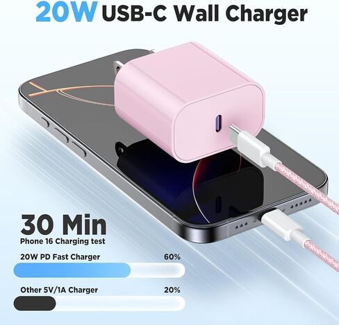 [Apple MFi Certified] iPhone 17 16 15 Pro Max Charger Fast Charging 10FT in Kuwait