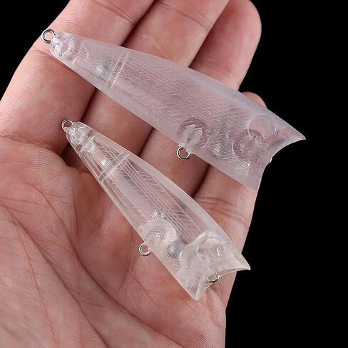 20PCS Unpainted Blanks Bait 2.56in/2.95in Topwater Rattle Popper DIY Handmade Artificial Fishing Lure Tackle in Kuwait