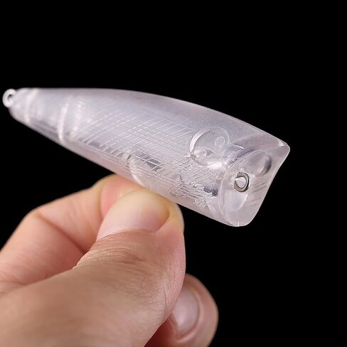 20PCS Unpainted Blanks Bait 2.56in/2.95in Topwater Rattle Popper DIY Handmade Artificial Fishing Lure Tackle in Kuwait