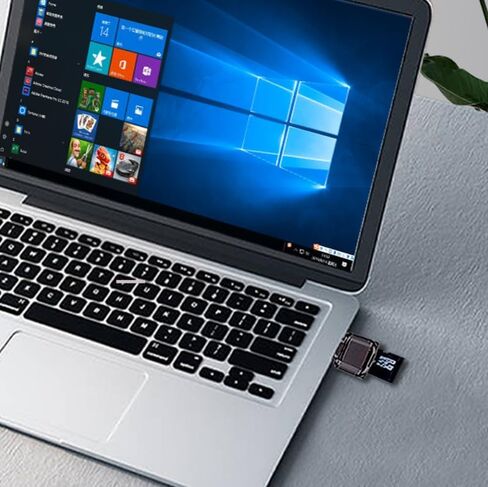 Type-C Micro SD Card Reader with USB Adapter, Portable OTG TF Memory Silver in Kuwait