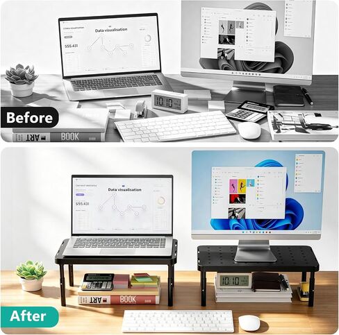 WALI Computer Monitor Stand for Desk, Adjustable Laptop Riser, up to 44 lbs in Kuwait