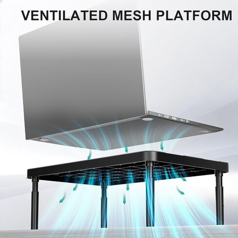 WALI Computer Monitor Stand for Desk, Adjustable Laptop Riser, up to 44 lbs in Kuwait