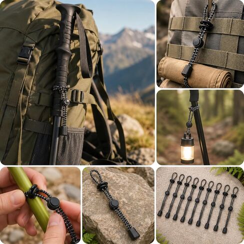 10 PCS Backpack Hiking Stick Holder, Adjustable Climbing Stick Straps in Kuwait