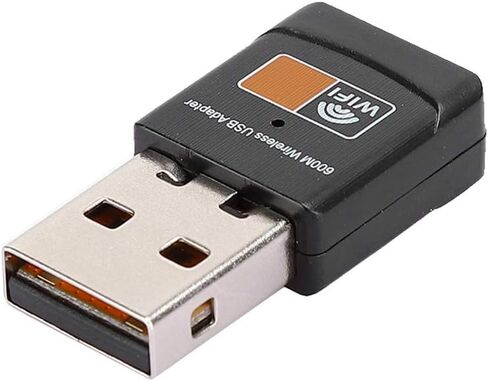 Generic 600Mbps USB WiFi Adapter Dual Band 2.4G-5G Wireless Network Card Receiver with Soft AP Mode for Desktop Laptop Streaming Gaming in Kuwait