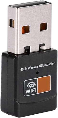 Generic 600Mbps USB WiFi Adapter Dual Band 2.4G-5G Wireless Network Card Receiver with Soft AP Mode for Desktop Laptop Streaming Gaming in Kuwait